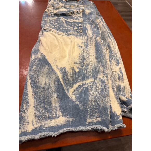 AHP Mens Urban Streetwear-Inspired Jean Shorts 50X15 Distressed - Picture 7 of 8
